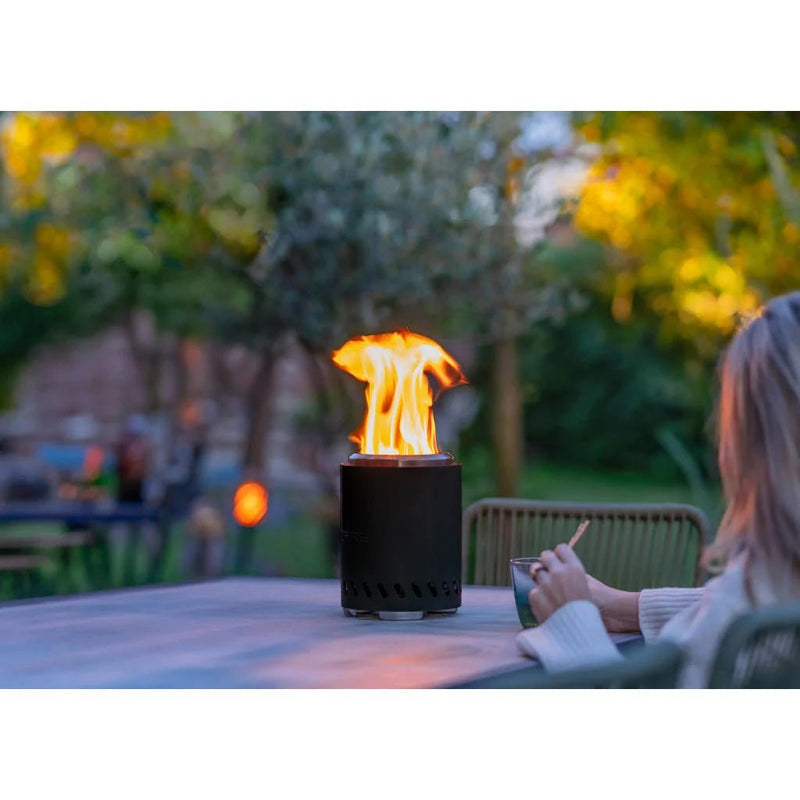 Volcano pellet table fireplace medium black