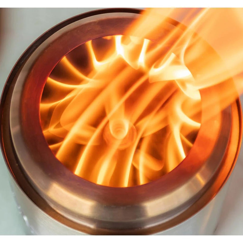 Volcano pellet table fireplace medium black